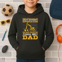 Heavy Equipment Operator Excavator FatherS Day Dad Kids Hoodie thumb 2