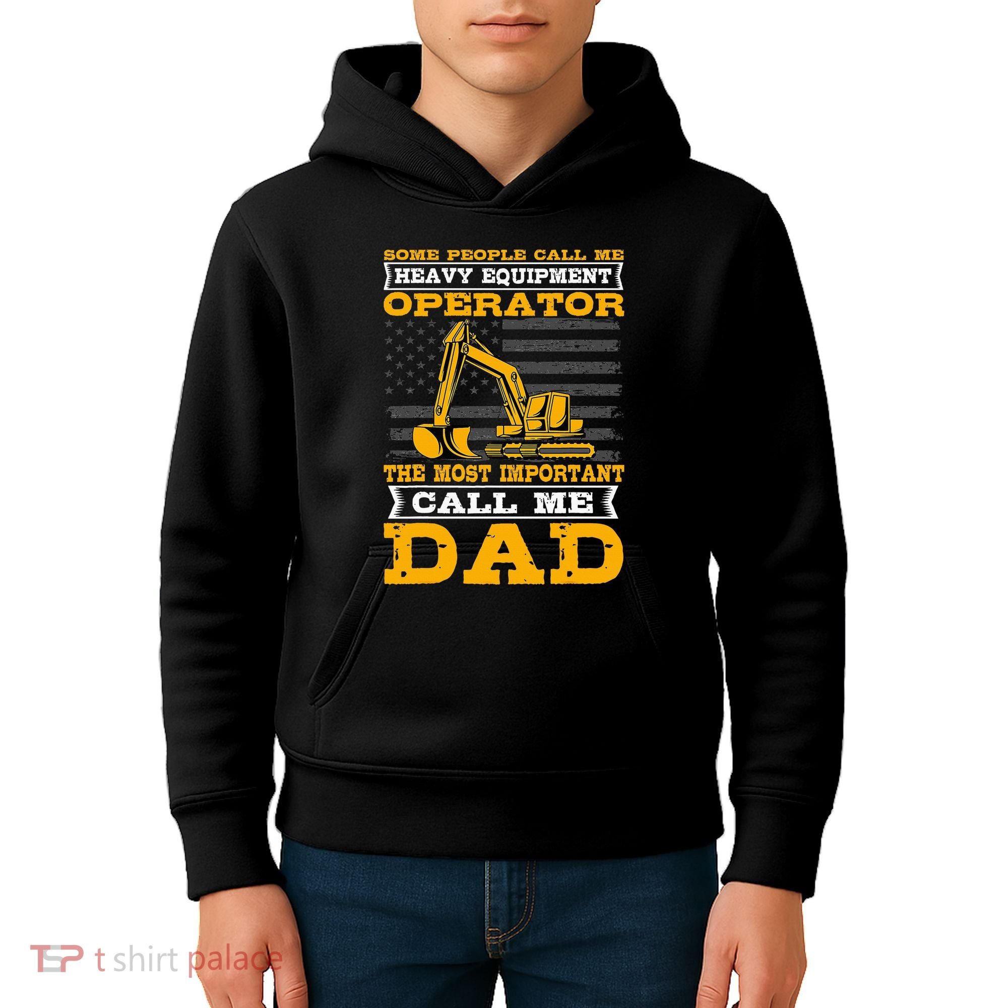 Heavy Equipment Operator Excavator FatherS Day Dad Kids Hoodie