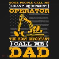 Heavy Equipment Operator Excavator FatherS Day Dad Kids T-Shirt thumb 4