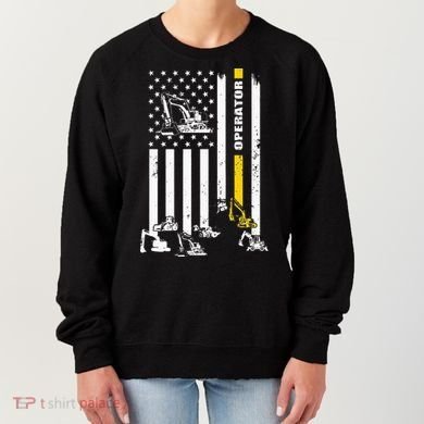 Heavy Equipment Operator USA Flag Operator Gift Women's Sweatshirt