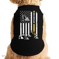 Heavy Equipment Operator USA Flag Operator Gift Doggie Tank thumb 0