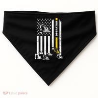 Heavy Equipment Operator USA Flag Operator Gift USA-Made Doggie Bandana thumb 0