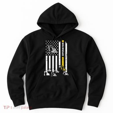 Heavy Equipment Operator USA Flag Operator Gift Hoodie