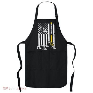Heavy Equipment Operator USA Flag Operator Gift Apron