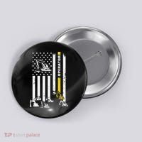 Heavy Equipment Operator USA Flag Operator Gift Button thumb 0