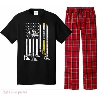 Heavy Equipment Operator USA Flag Operator Gift Pajama Set