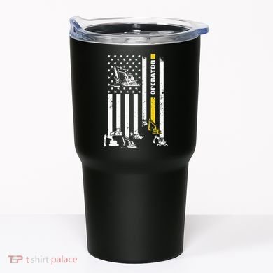 Heavy Equipment Operator USA Flag Operator Gift Tumbler