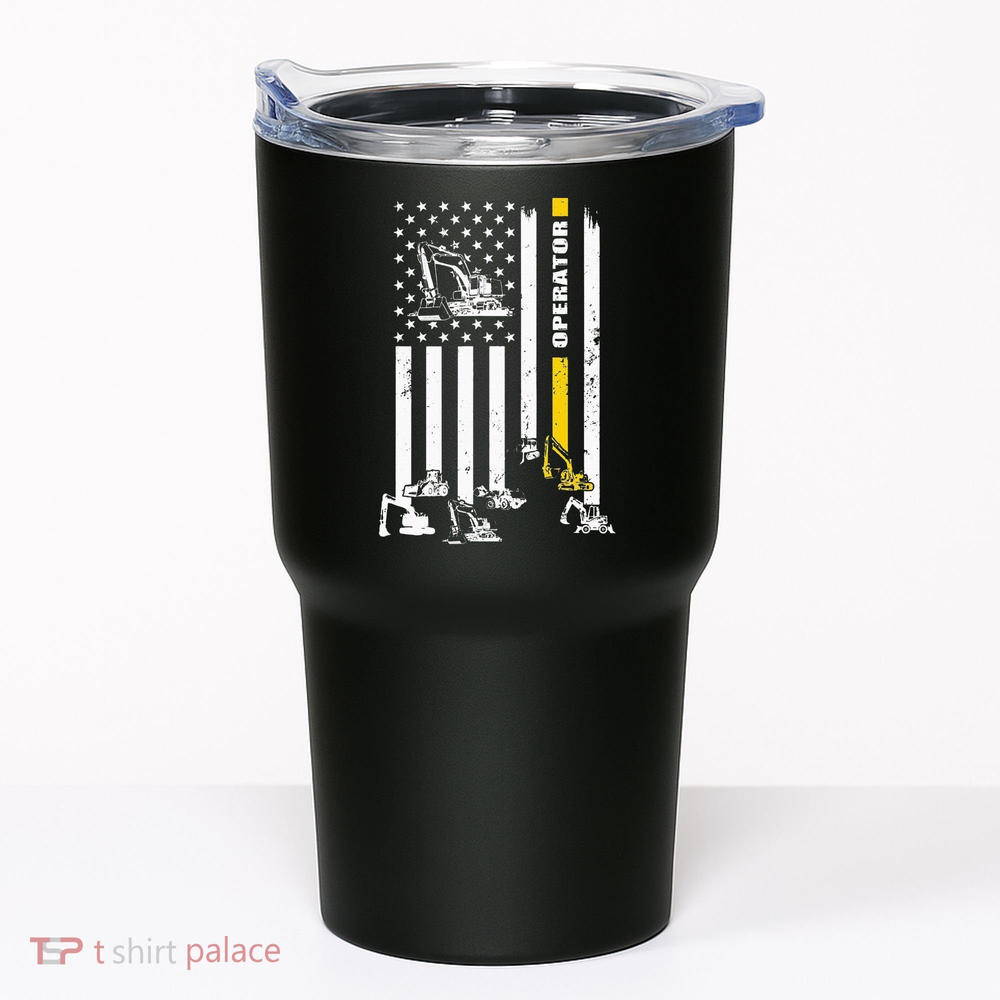 Heavy Equipment Operator USA Flag Operator Gift Tumbler