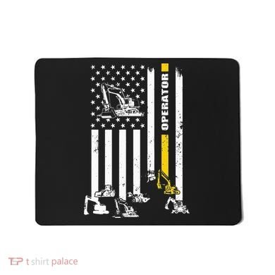 Heavy Equipment Operator USA Flag Operator Gift Mousepad