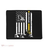 Heavy Equipment Operator USA Flag Operator Gift Mousepad thumb 0