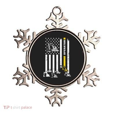 Heavy Equipment Operator USA Flag Operator Gift Ornament