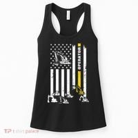Heavy Equipment Operator USA Flag Operator Gift Women's Tank Top thumb 0