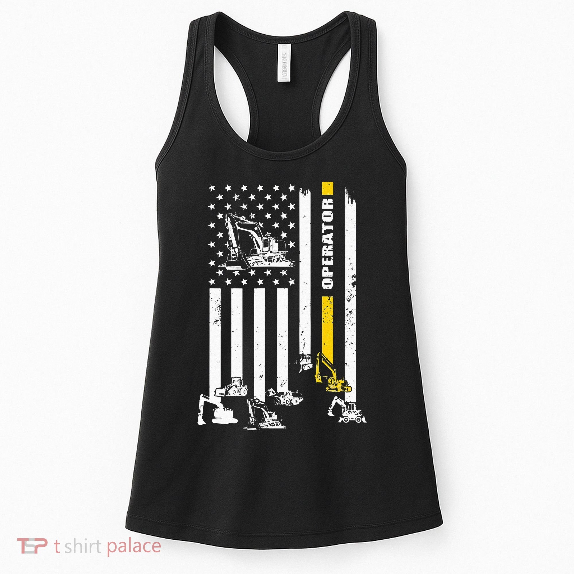 Heavy Equipment Operator USA Flag Operator Gift Women's Tank Top