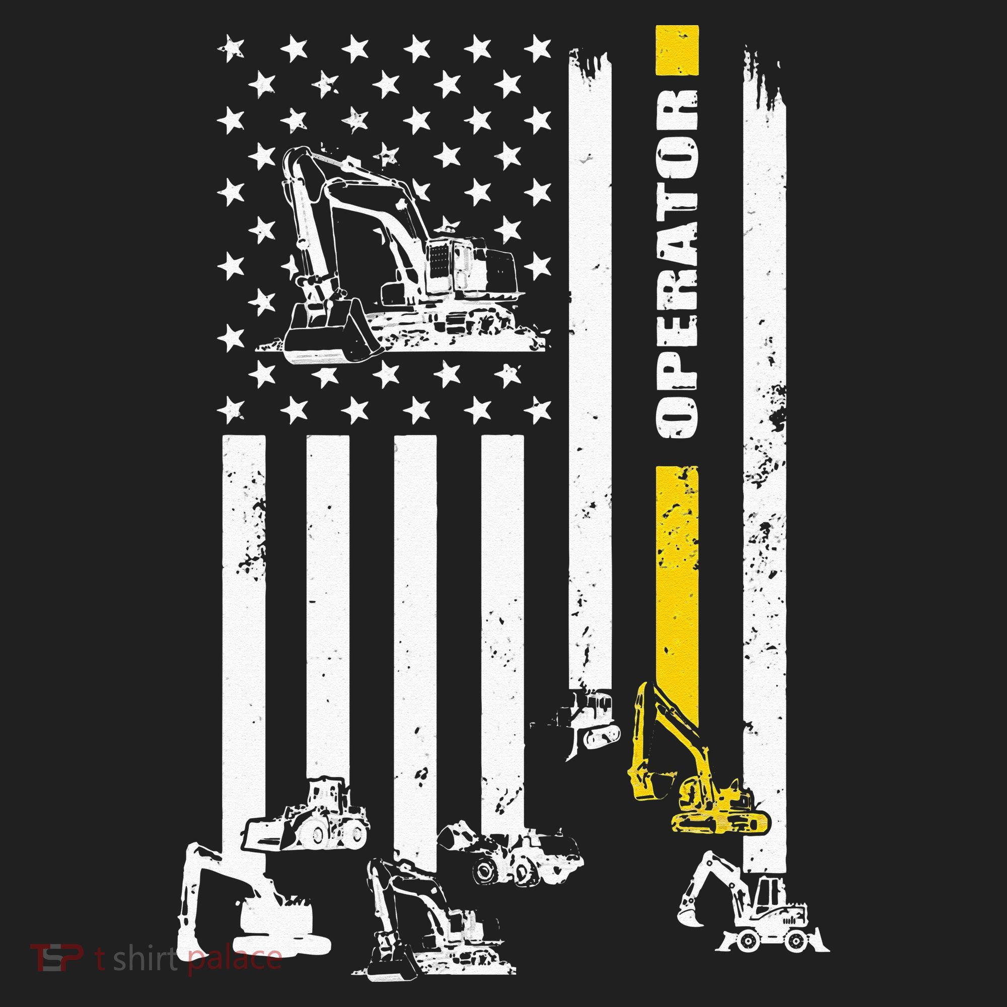 Heavy Equipment Operator USA Flag Operator Gift Golf Towel