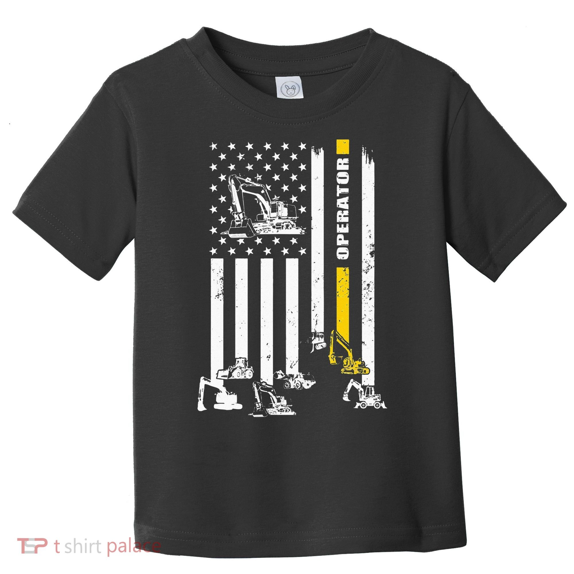 Heavy Equipment Operator USA Flag Operator Gift Toddler T-Shirt