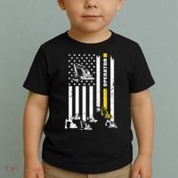 Heavy Equipment Operator USA Flag Operator Gift Toddler T-Shirt thumb 2