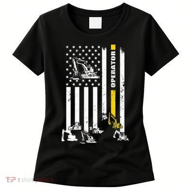 Heavy Equipment Operator USA Flag Operator Gift Women's T-Shirt