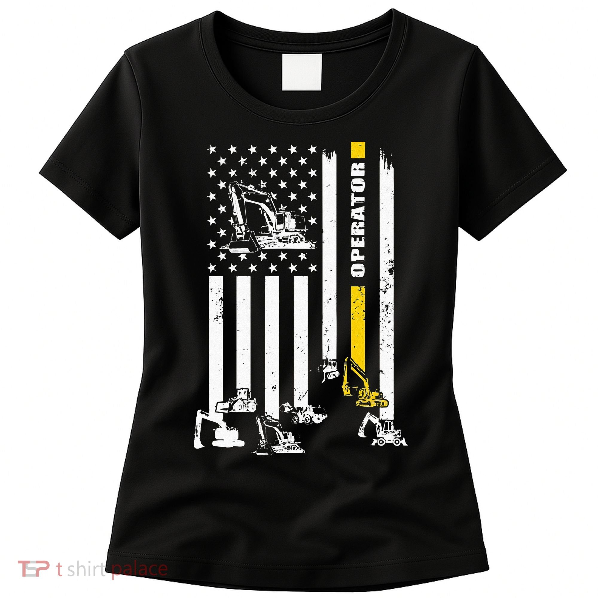 Heavy Equipment Operator USA Flag Operator Gift Women's T-Shirt