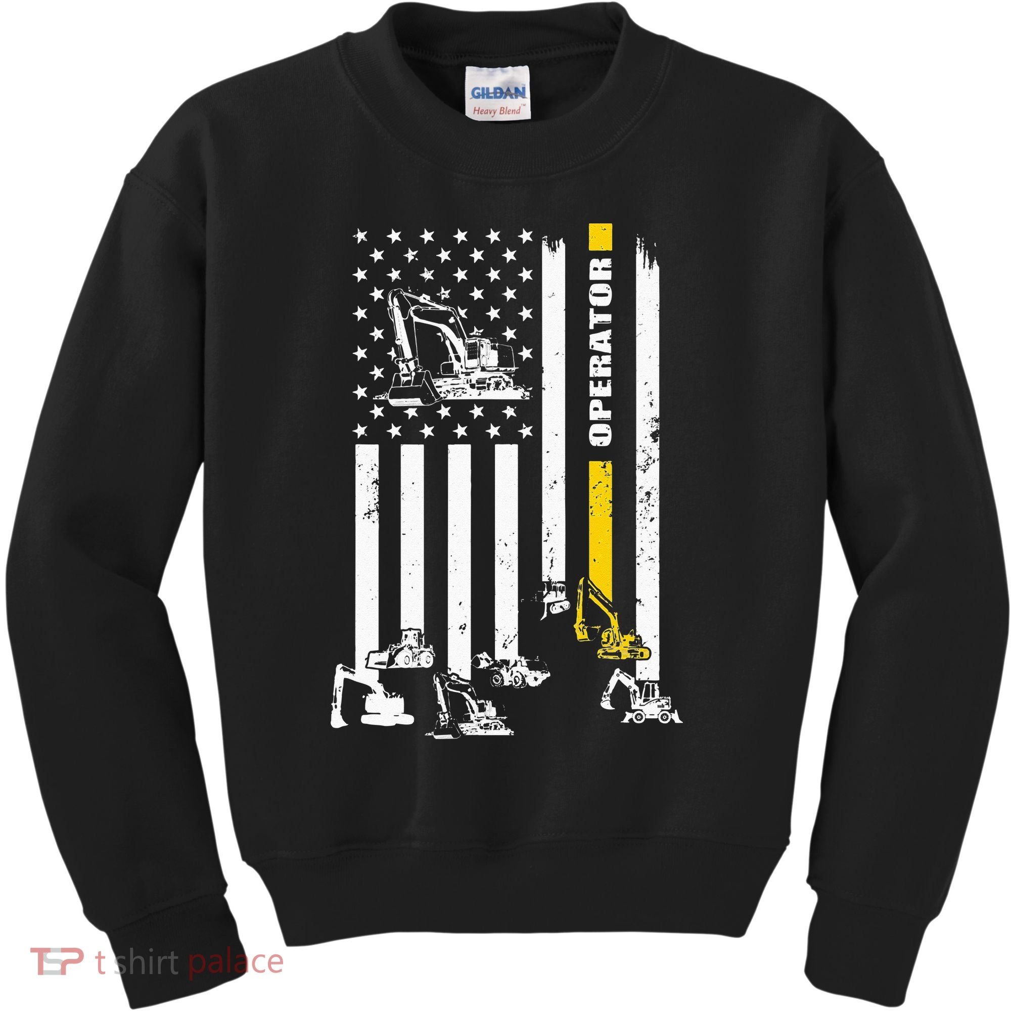 Heavy Equipment Operator USA Flag Operator Gift Kids Sweatshirt