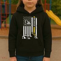 Heavy Equipment Operator USA Flag Operator Gift Kids Hoodie thumb 3