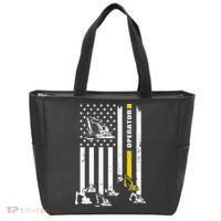 Heavy Equipment Operator USA Flag Operator Gift Tote Bag thumb 0