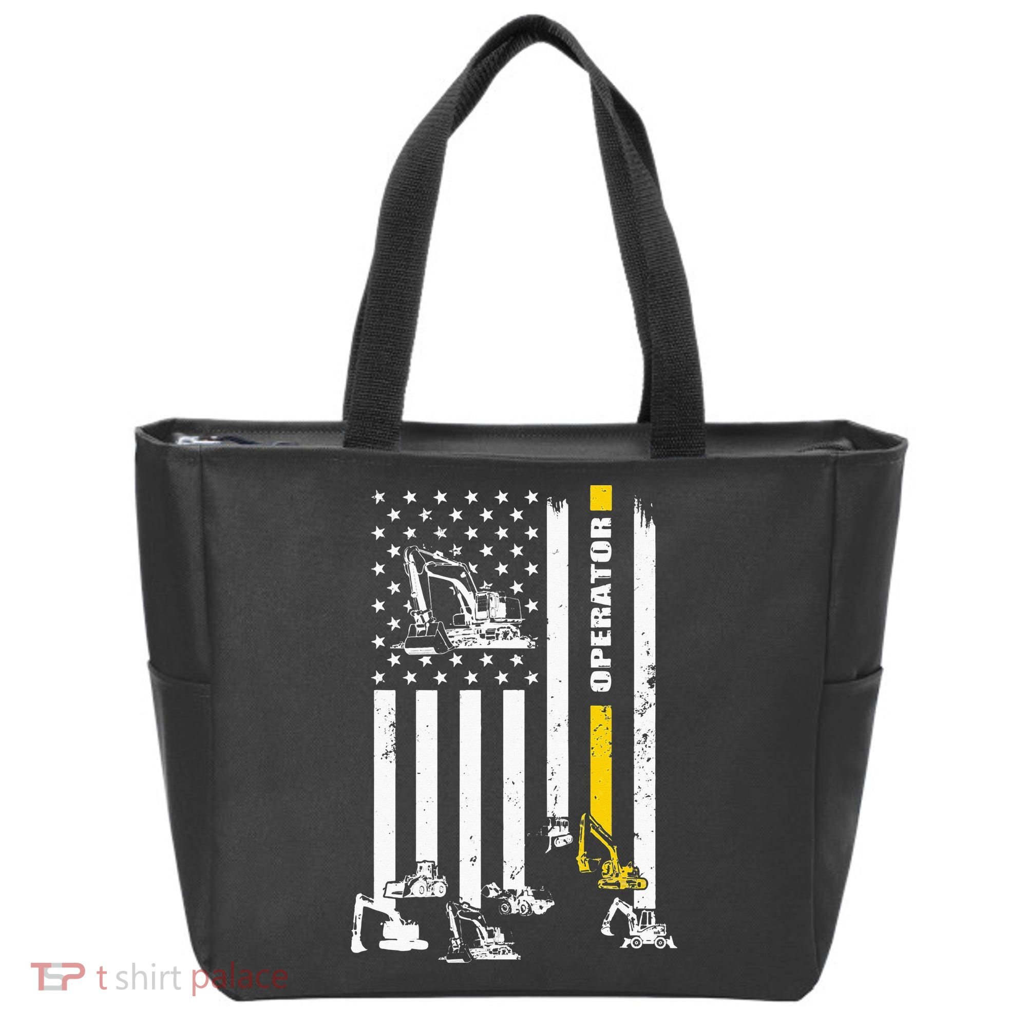 Heavy Equipment Operator USA Flag Operator Gift Tote Bag