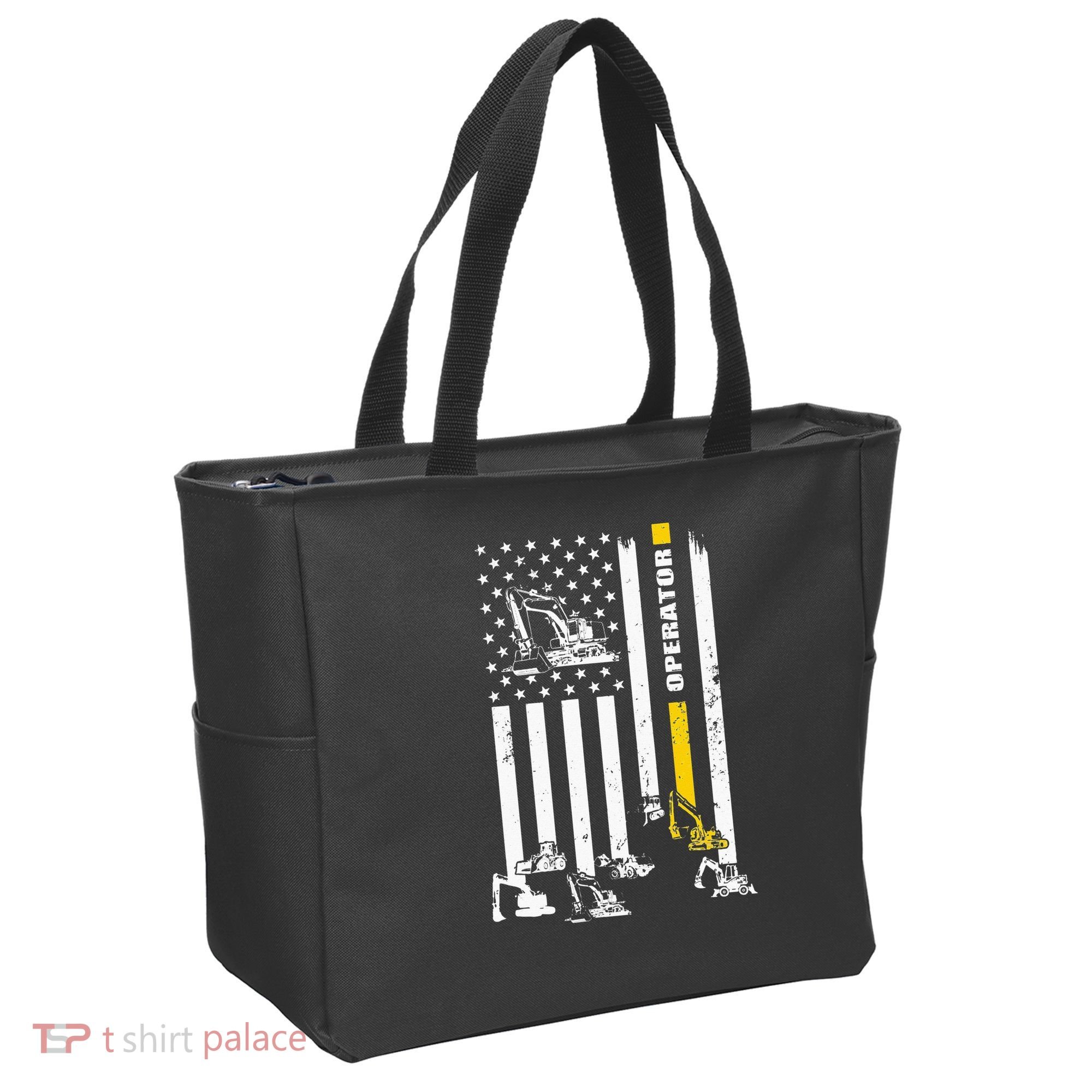 Heavy Equipment Operator USA Flag Operator Gift Tote Bag