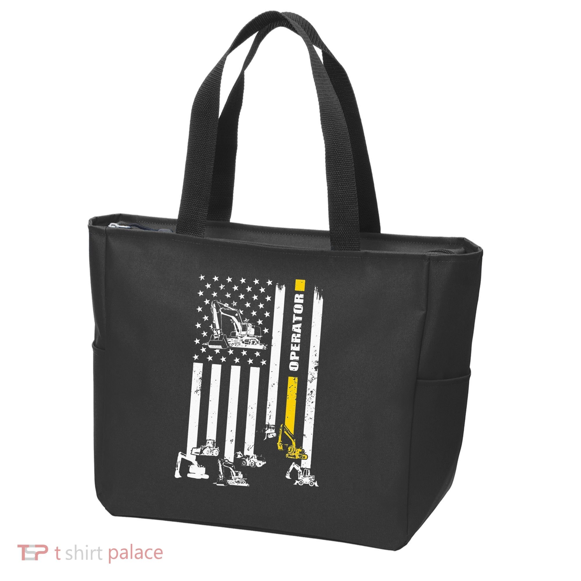 Heavy Equipment Operator USA Flag Operator Gift Tote Bag