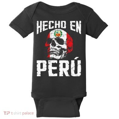 Hecho En Perú Peruvian Heritage Peruvian Flag Peru Baby Bodysuit