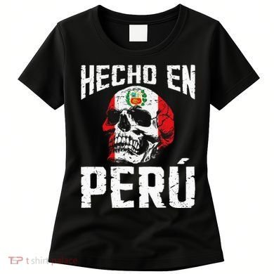 Hecho En Perú Peruvian Heritage Peruvian Flag Peru Women's T-Shirt