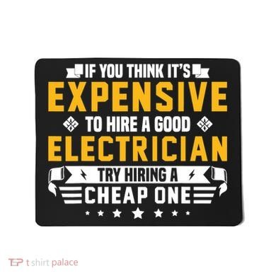 Humorous Electrician Pun Funny Electrician Technician Mousepad