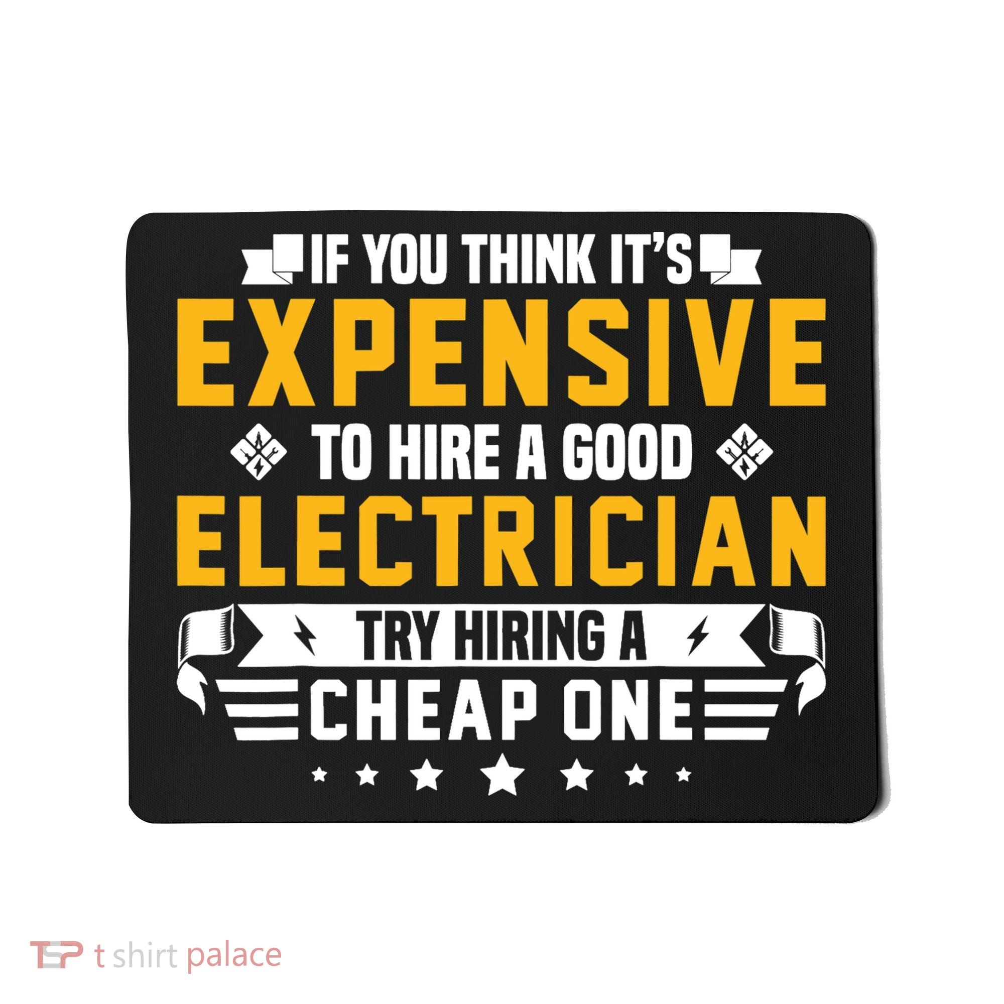 Humorous Electrician Pun Funny Electrician Technician Mousepad