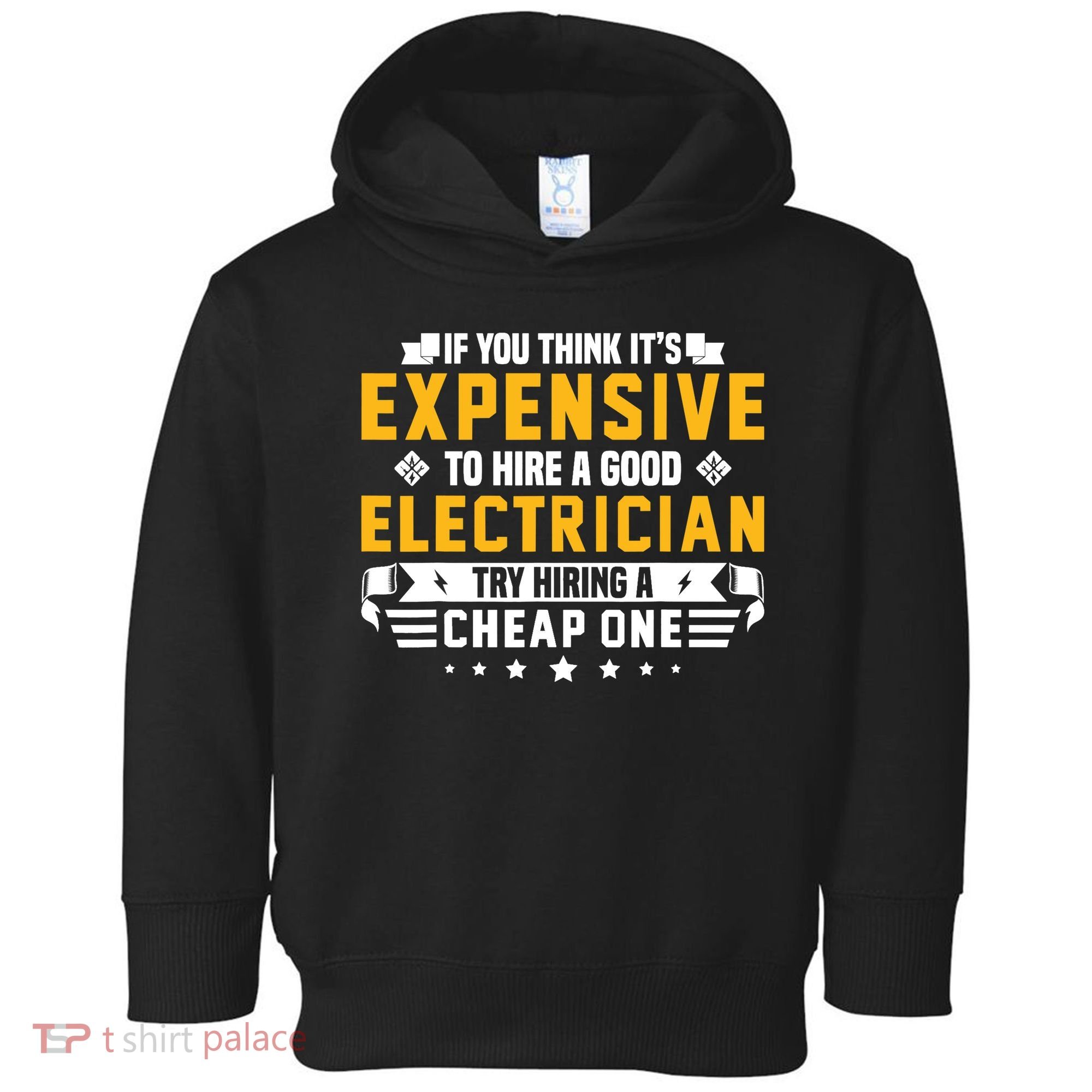 Humorous Electrician Pun Funny Electrician Technician Toddler Hoodie