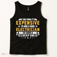 Humorous Electrician Pun Funny Electrician Technician Tank Top thumb 2