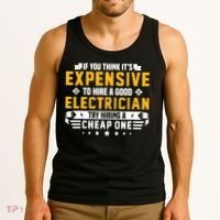 Humorous Electrician Pun Funny Electrician Technician Tank Top thumb 3