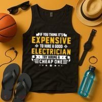 Humorous Electrician Pun Funny Electrician Technician Tank Top thumb 4