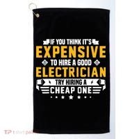 Humorous Electrician Pun Funny Electrician Technician Golf Towel thumb 0