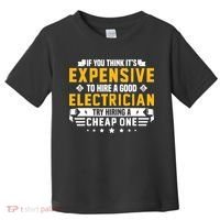 Humorous Electrician Pun Funny Electrician Technician Toddler T-Shirt thumb 0