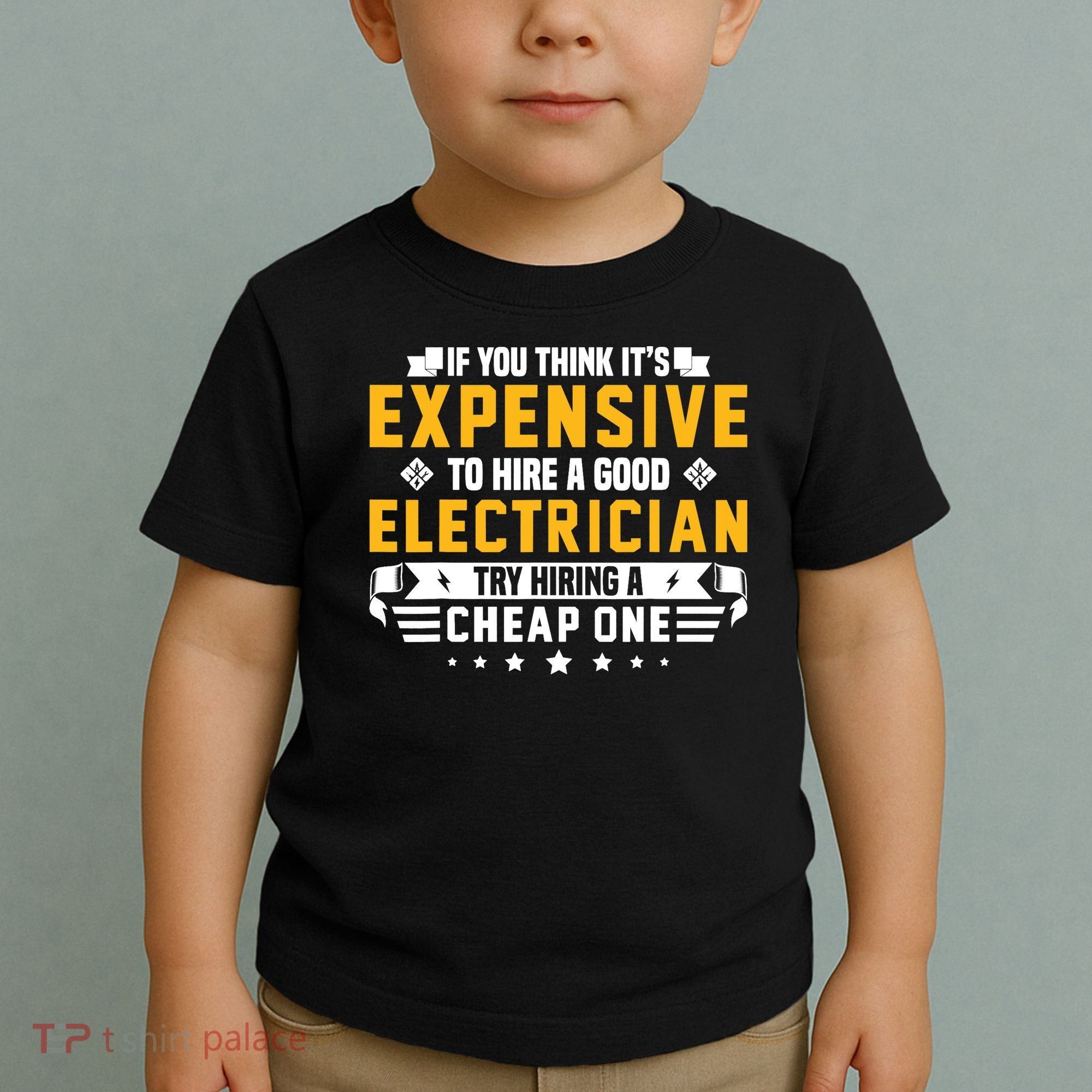 Humorous Electrician Pun Funny Electrician Technician Toddler T-Shirt