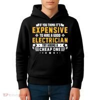 Humorous Electrician Pun Funny Electrician Technician Kids Hoodie thumb 4