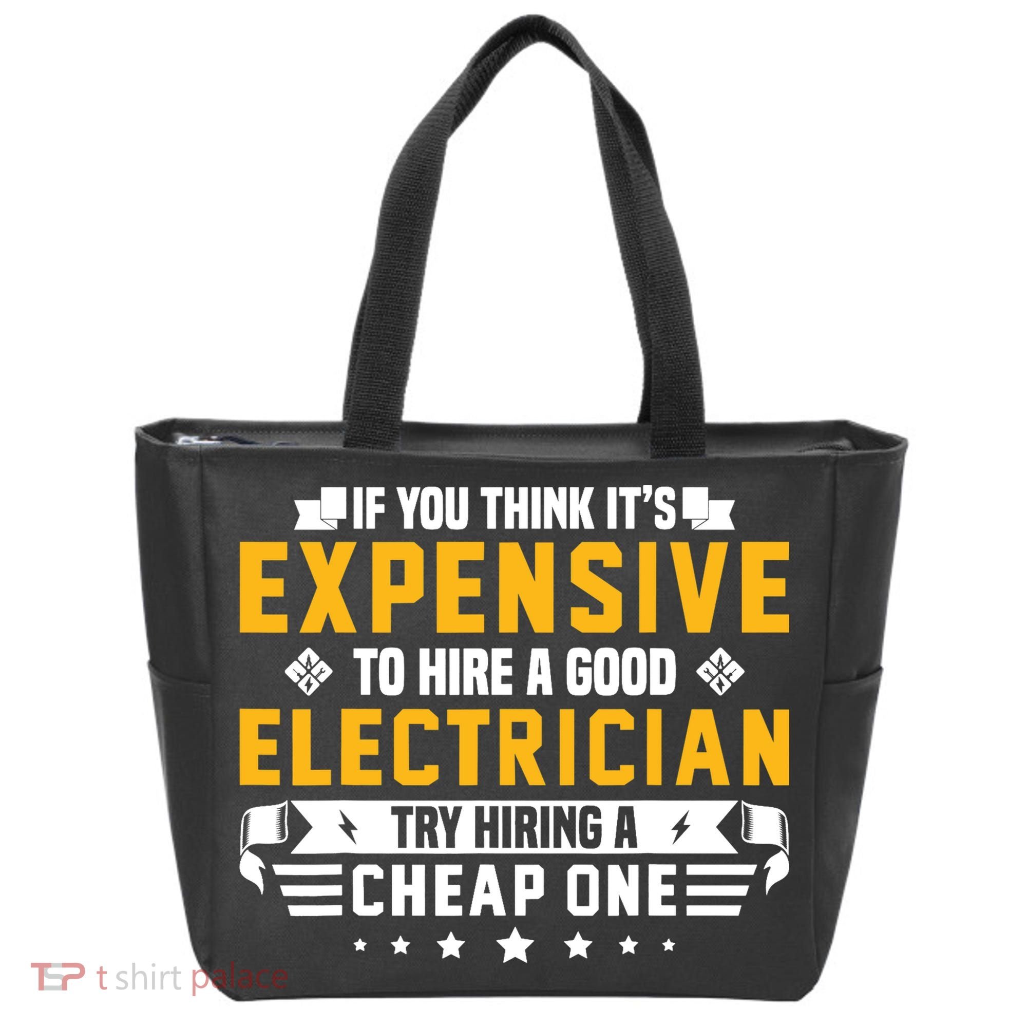 Humorous Electrician Pun Funny Electrician Technician Tote Bag