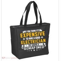 Humorous Electrician Pun Funny Electrician Technician Tote Bag thumb 2
