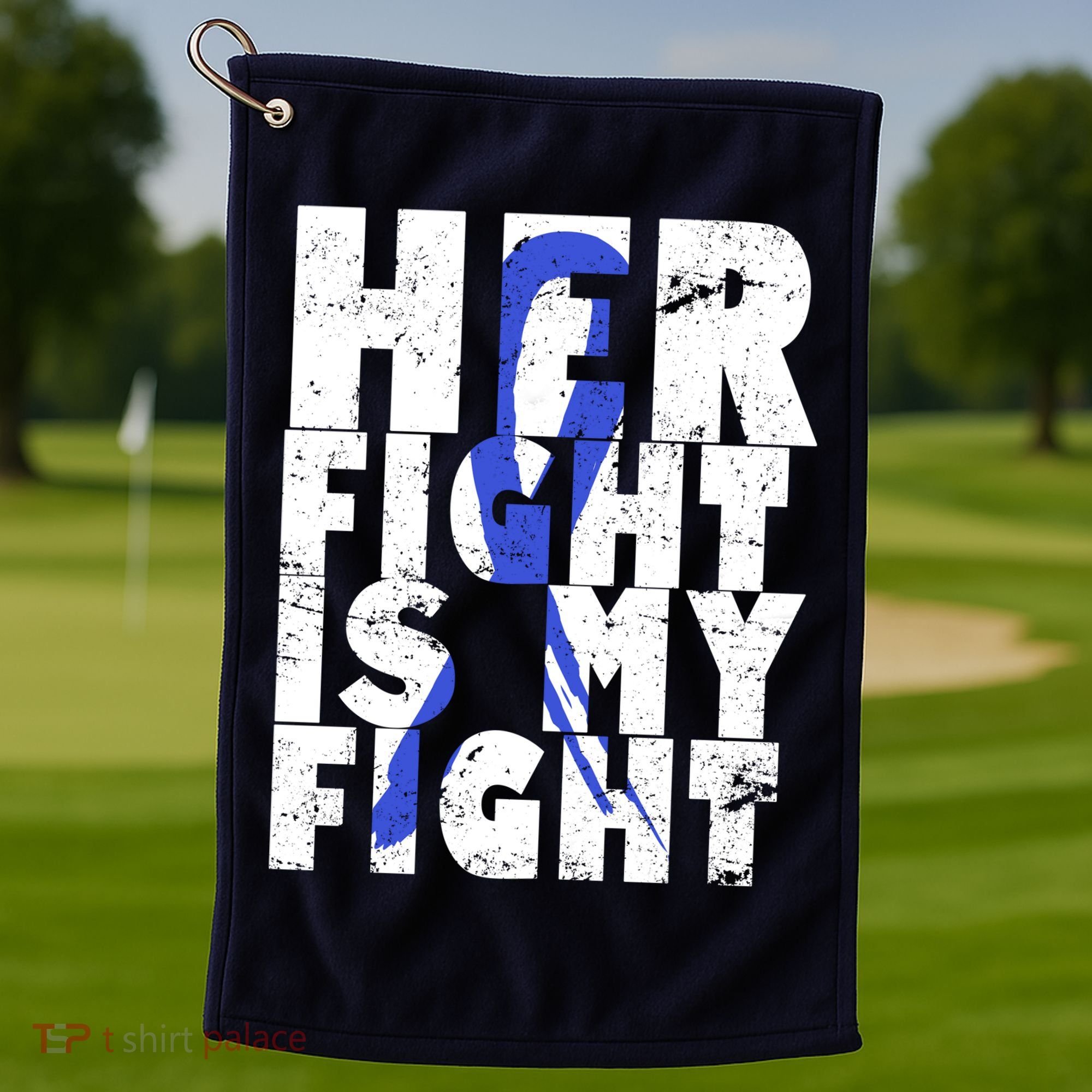 Her Fight ALS  Awareness Golf Towel