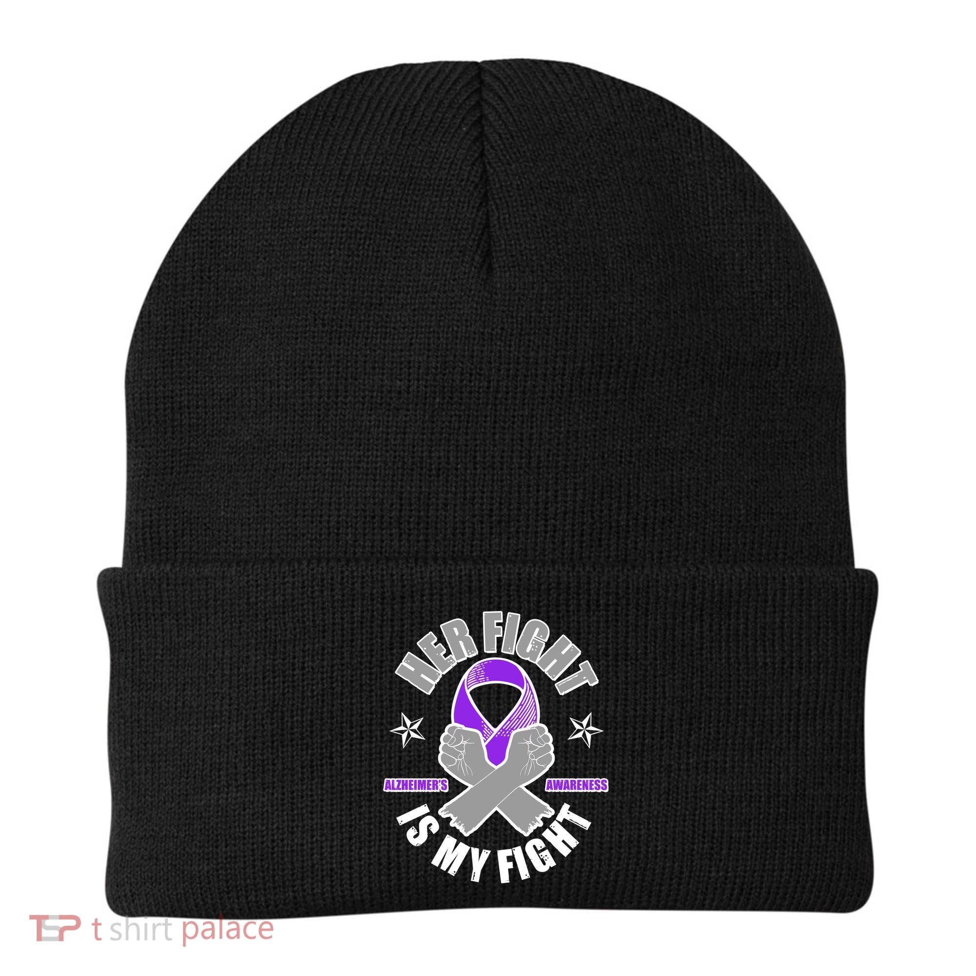 Her Fight Is My Fight Alzheimer's Awareness Beanie