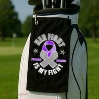 Her Fight Is My Fight Alzheimer's Awareness Golf Towel thumb 2