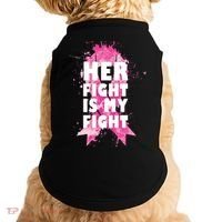 Her Fight Is My Fight Breast Cancer Doggie Tank thumb 0