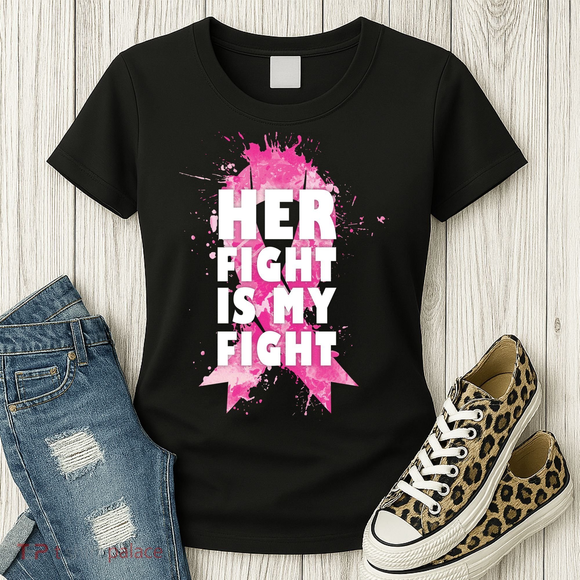 Her Fight Is My Fight Breast Cancer Women's T-Shirt