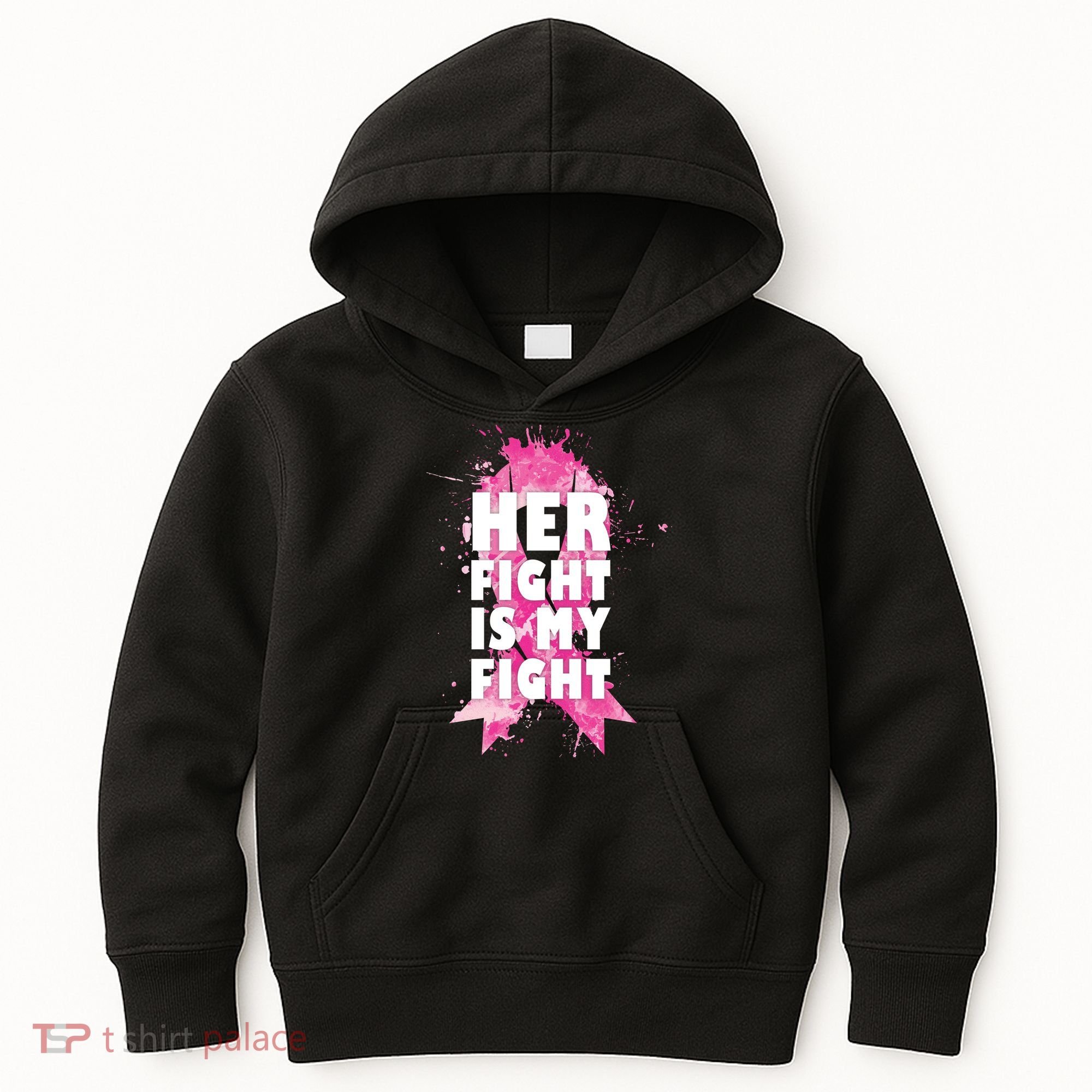 Her Fight Is My Fight Breast Cancer Kids Hoodie