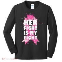 Her Fight Is My Fight Breast Cancer Kids Long Sleeve Shirt thumb 0