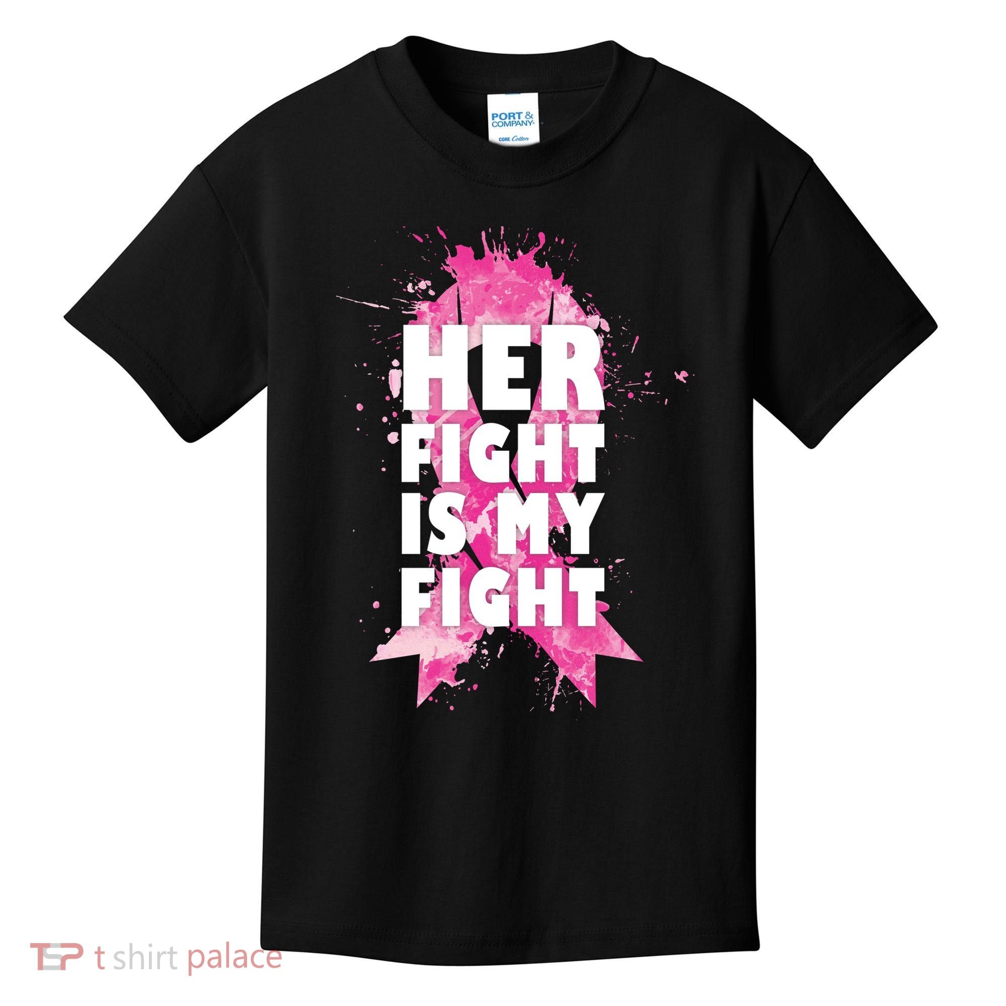 Her Fight Is My Fight Breast Cancer Kids T-Shirt